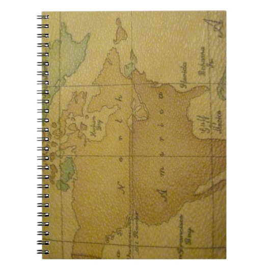 Vintages KartenNotebook Notizblock (Vorderseite)