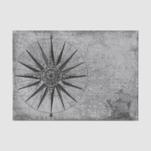 Vintages Kartenreisepapier für Nautic Compass Seidenpapier