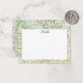 Vintages KartenSkript Personalisiert Mitteilungskarte (Vorderseite/Rückseite Beispiel)