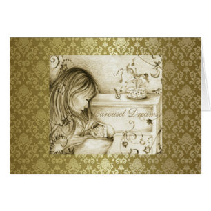Vintages Karussell Dreams Gold Damask