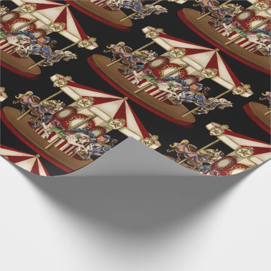 Vintages Karussell Geschenkpapier (Ecke)