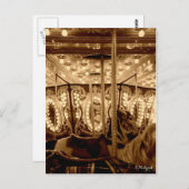 Vintages Karussell Postkarte (Vorne/Hinten)