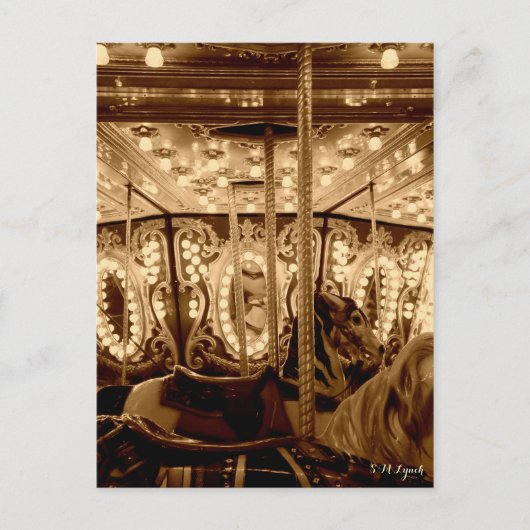 Vintages Karussell Postkarte (Vorderseite)