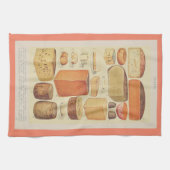 Vintages Käsediagramm Geschirrtuch (Horizontal)