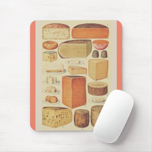 Vintages Käsediagramm Mousepad (Mit Mouse)