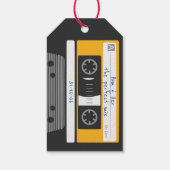 Vintages Kassettenband aus den 80er Jahren Geschenkanhänger (Rückseite)