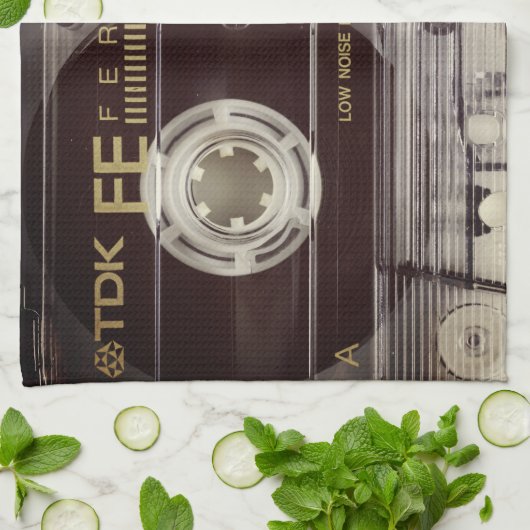 Vintages Kassettenband Geschirrtuch (Gefaltet)