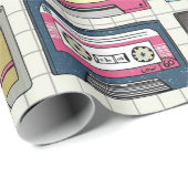 Vintages Kassettendesign Geschenkpapier (Rolleneckpunkt)