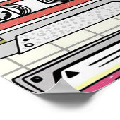 Vintages Kassettendesign Poster (Ecke)