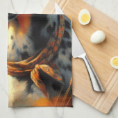 Vintages Katahoula Leopard Hundepainting Geschirrtuch (Viertel Falte)