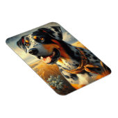 Vintages Katahoula Leopard Hundepainting Magnet (Rechte Seite)