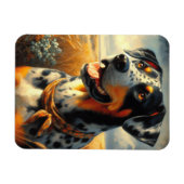 Vintages Katahoula Leopard Hundepainting Magnet (Horizontal)