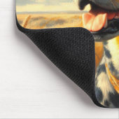 Vintages Katahoula Leopard Hundepainting Mousepad (Ecke)