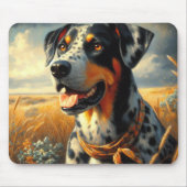 Vintages Katahoula Leopard Hundepainting Mousepad (Vorne)