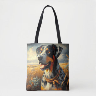 Vintages Katahoula Leopard Hundepainting Tasche