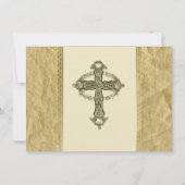 Vintages katholisches querespersonalisiertes dankeskarte (Rückseite)