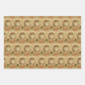 Vintages Kätzchen-Haustier mit stylischem Kätzchen Geschenkpapier Set (Vorderseite 2)