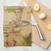 Vintages Kätzchen-Haustier mit stylischem Kätzchen Geschirrtuch (Viertel Falte)