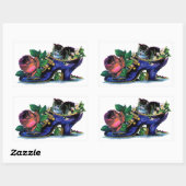 Vintages Kätzchen in Lady's Shoe Sticker (Blatt)