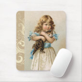 Vintages Kätzchen Mousepad (Mit Mouse)