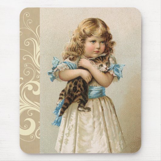 Vintages Kätzchen Mousepad (Vorne)