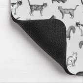 Vintages Katzen-Muster Mousepad (Ecke)
