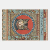 Vintages Katzenleben für Kitty Cat Classic Geschenkpapier Set (Vorderseite 3)