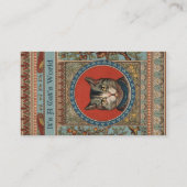 Vintages Katzenleben für Kitty Cat Classic Visitenkarte (Rückseite)