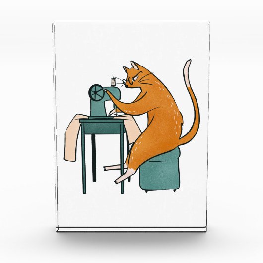 Vintages Katzennähen Fotoblock (Vorderseite)