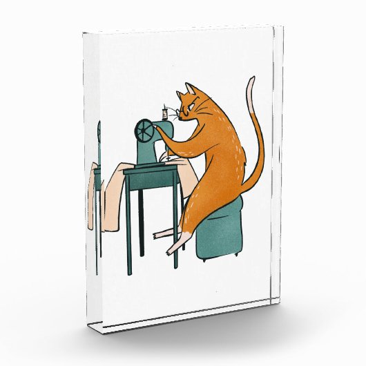 Vintages Katzennähen Fotoblock (Links)