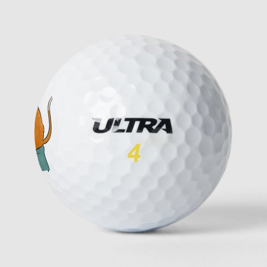 Vintages Katzennähen Golfball (Logo)