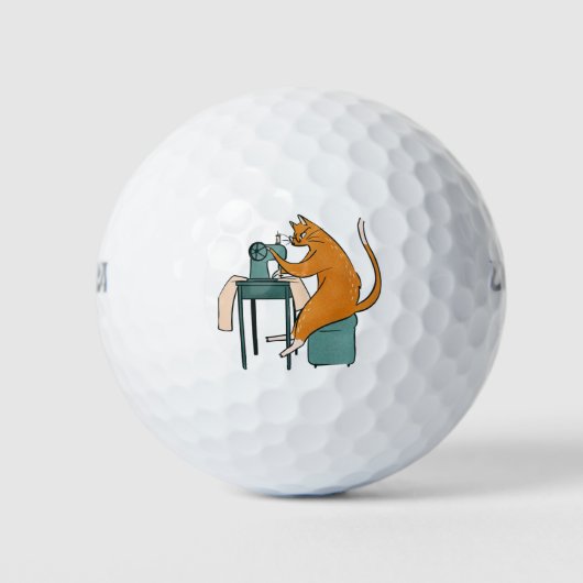 Vintages Katzennähen Golfball (Vorderseite)