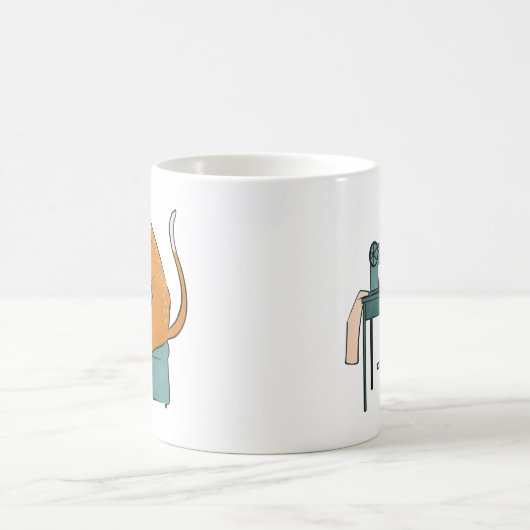 Vintages Katzennähen Kaffeetasse (Mittel)