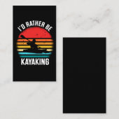 Vintages Kayaking Sunset Paddeln Wassersport Visitenkarte (Vorne/Hinten)