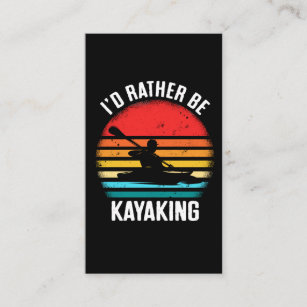 Vintages Kayaking Sunset Paddeln Wassersport Visitenkarte