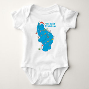 Vintages Keksmonster Erste Weihnachtsbeleuchtung Baby Strampler