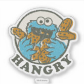 Vintages Keksmonster | Hangry Aufkleber (Vorderseite)