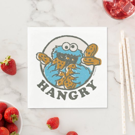 Vintages Keksmonster | Hangry Serviette (Beispiel)
