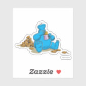 Vintages Keksmonster isst Cookies Aufkleber (Blatt)