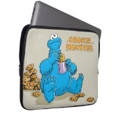 Vintages Keksmonster isst Cookies Laptopschutzhülle (Vorne Rechts)