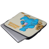 Vintages Keksmonster isst Cookies Laptopschutzhülle (Vorne Knopf)