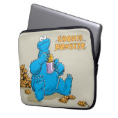 Vintages Keksmonster isst Cookies Laptopschutzhülle (Vorderseite Links)