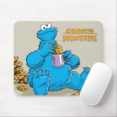Vintages Keksmonster isst Cookies Mousepad (Mit Mouse)