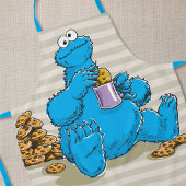 Vintages Keksmonster isst Cookies Schürze