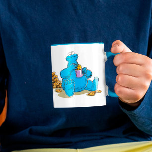 Vintages Keksmonster isst Cookies Tasse