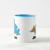 Vintages Keksmonster isst Cookies Tasse (Zentrum)