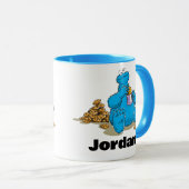 Vintages Keksmonster isst Cookies Tasse (VorderseiteRechts)