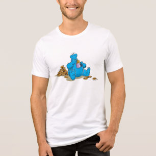 Vintages Keksmonster isst Cookies Tri-Blend Shirt