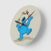 Vintages Keksmonster Runde Wanduhr (Winkel)