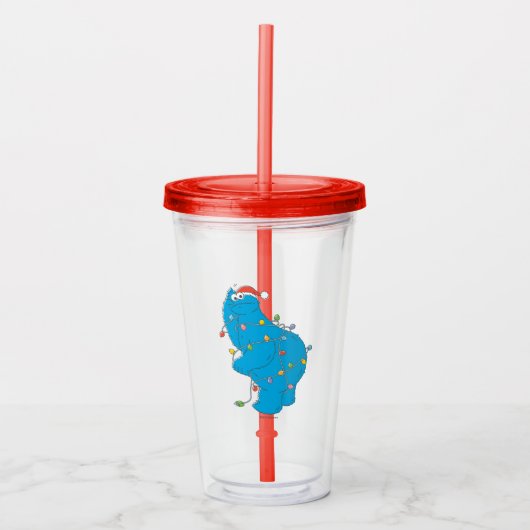 Vintages Keksmonster Weihnachtslicht Acryltrinkbecher (Vorderseite)